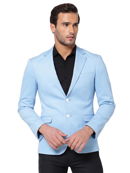 light-blue solid blazer - 18200050 - Very Small Image - 1
