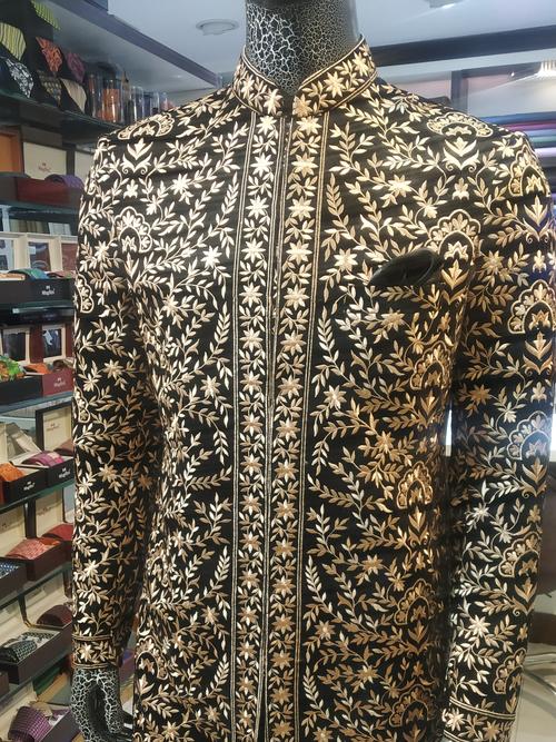 men's embroidered sherwani  - 18200903 - Very Small Image - 1