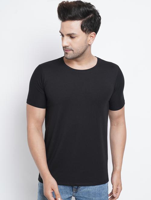 black solid t-shirt - 18200909 - Very Small Image - 1