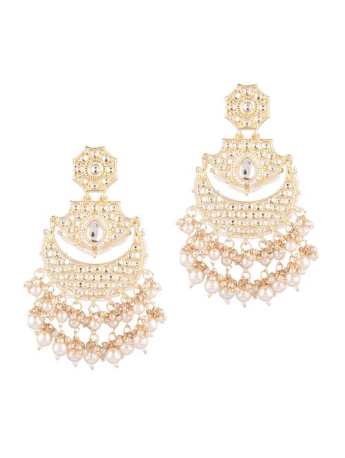 white metal chandellier earring - 18201445 - Very Small Image - 1