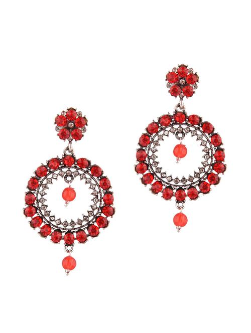 red metal drop earring - 18201626 - Very Small Image - 1