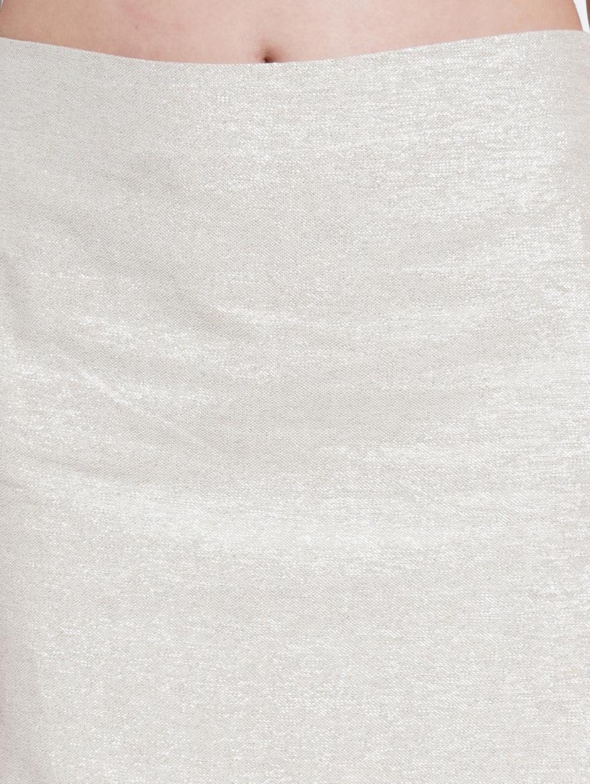 silver solid tiered skirt - 18203214 - Standard Image - 4