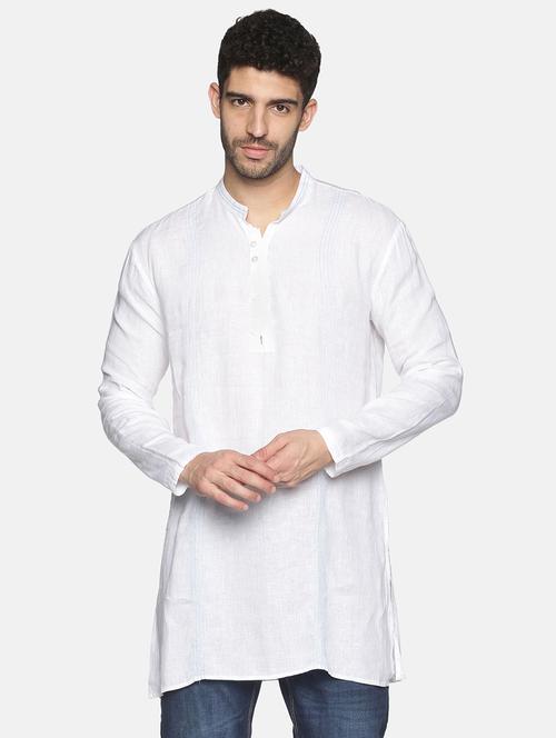 white solid medium kurta - 18203325 - Very Small Image - 1