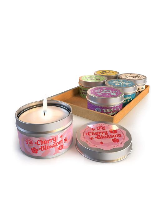scented set of 6 tin jar 7oz fragrance candles - 18204235 - Very Small Image - 1
