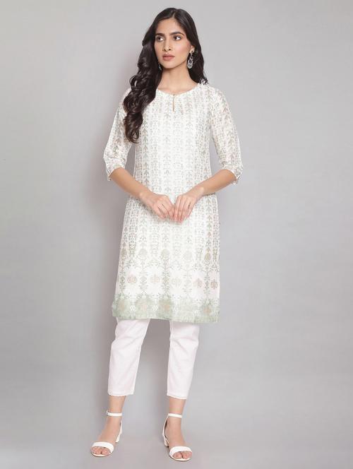 women's straight kurta - 18204875 - Very Small Image - 1