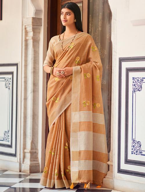 women's embroidered saree - 18206039 - Very Small Image - 1