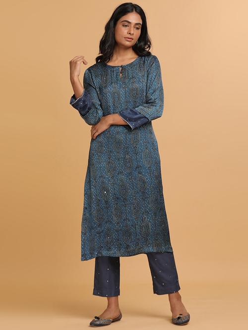 women's straight kurta - 18206707 - Very Small Image - 1