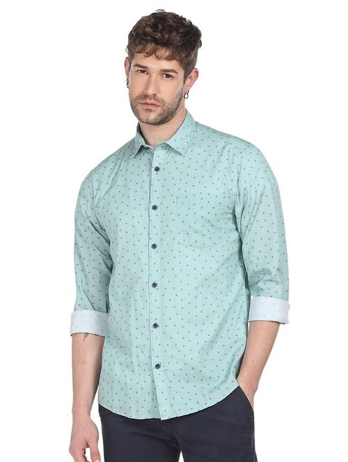blue printed casual shirt - 18207081 - Very Small Image - 1