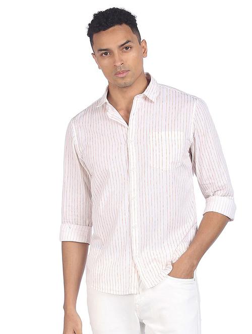 white striped casual shirt - 18207082 - Very Small Image - 1