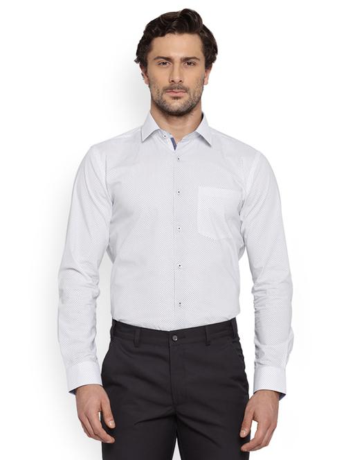 white printed formal shirt - 18208343 - Very Small Image - 1