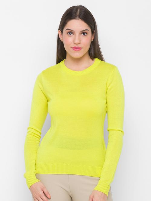 round neck solid pullover - 18210243 - Very Small Image - 1
