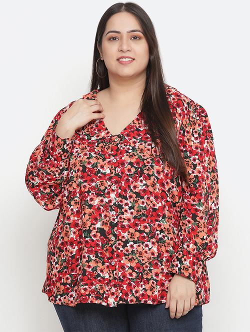 v-neck floral shirt - 18210708 - Very Small Image - 1