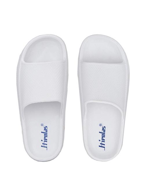 white pu slip on slippers - 18210885 - Very Small Image - 1
