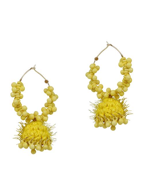yellow plastic hoop earring - 18211619 - Very Small Image - 1