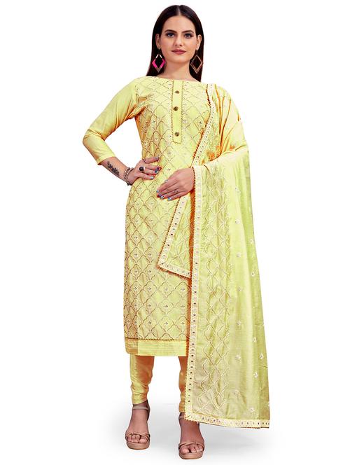 embroidered unstitched suit set - 18211880 - Very Small Image - 1