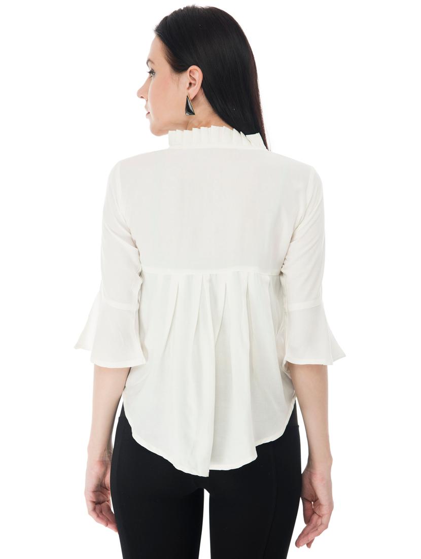 women's flared tie-up neck top - 18213501 - Zoom Image - 3