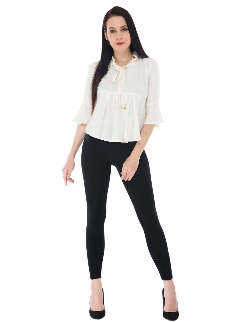 women's flared tie-up neck top - 18213501 - Zoom Image - 4