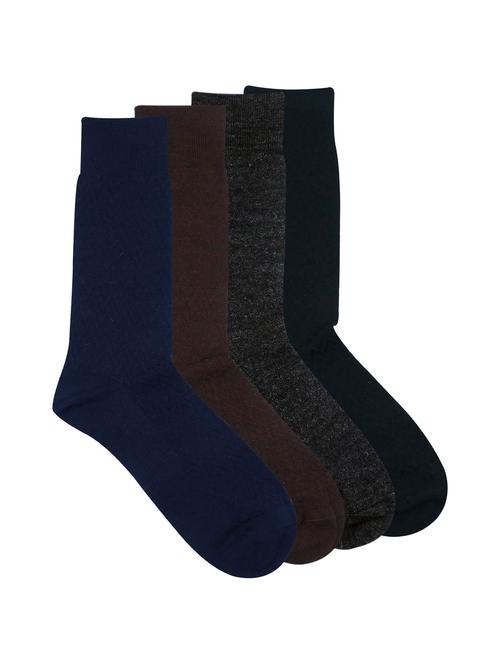 men pack of 4 solid above ankle length socks - 18213850 - Very Small Image - 1