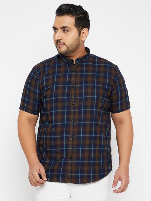 mens checks casual shirt - 18215217 - Very Small Image - 1