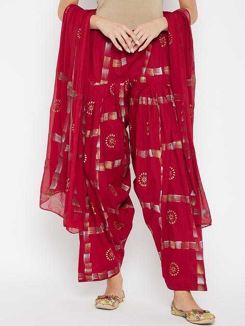 printed salwar dupatta - 18216119 - Very Small Image - 1