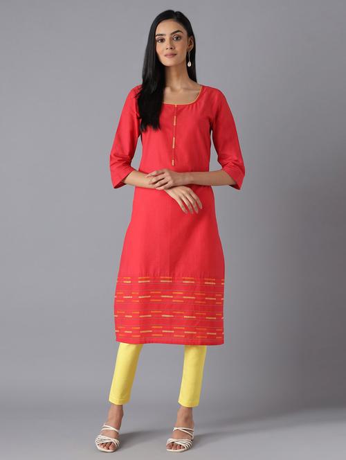 women's straight kurta - 18216487 - Very Small Image - 1
