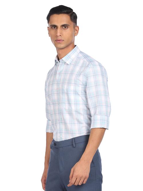 mens checks formal shirt - 18216535 - Very Small Image - 1