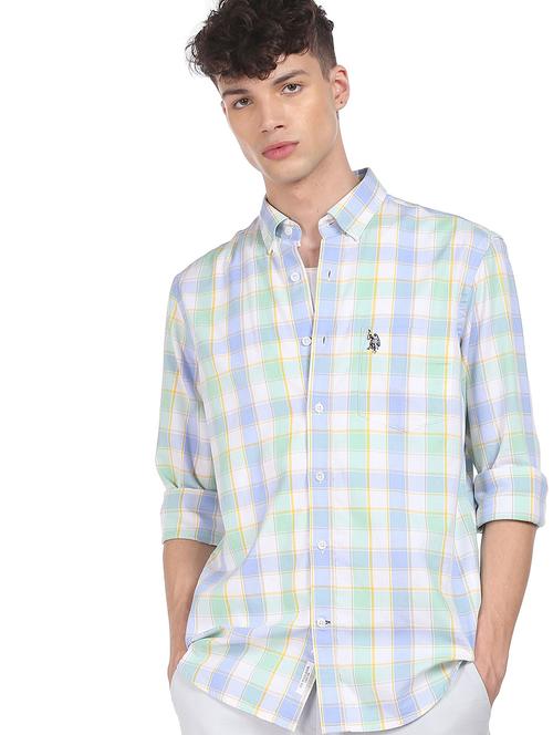 green checkered casual shirt - 18216583 - Very Small Image - 1