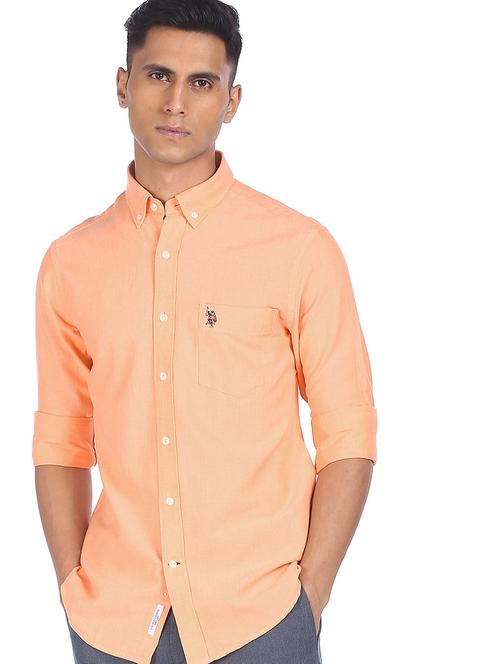 mens solid casual shirt - 18216610 - Very Small Image - 1