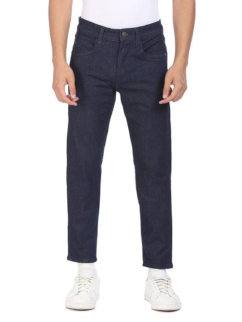 dark-blue plain light-washed denim jean - 18216657 - Very Small Image - 1