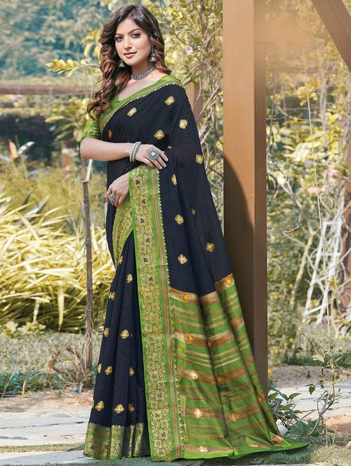 self design woven saree  - 18216856 - Very Small Image - 1