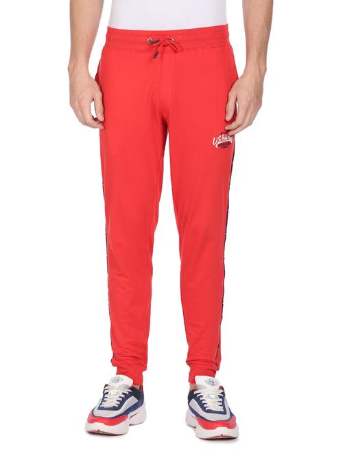 red solid joggers track pant - 18216895 - Very Small Image - 1