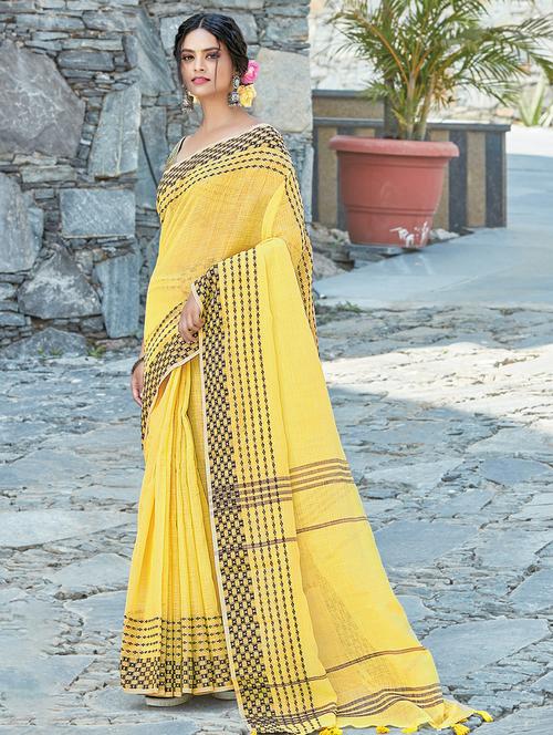 zari work woven saree - 18217317 - Very Small Image - 1