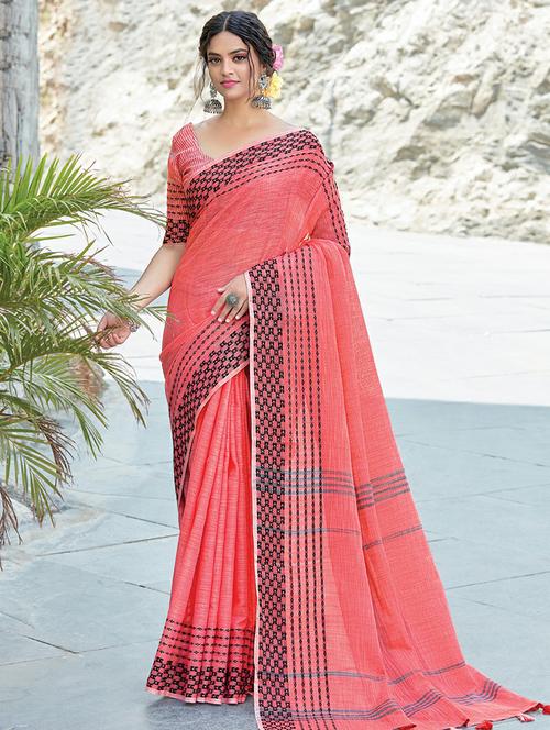 zari work woven saree - 18217318 - Very Small Image - 1