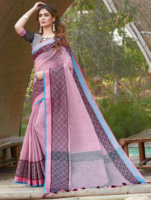 golden zari work woven saree - 18217368 - Very Small Image - 1