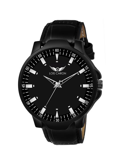 black dial & black strap watch for boys analog watch - 18217789 - Very Small Image - 1