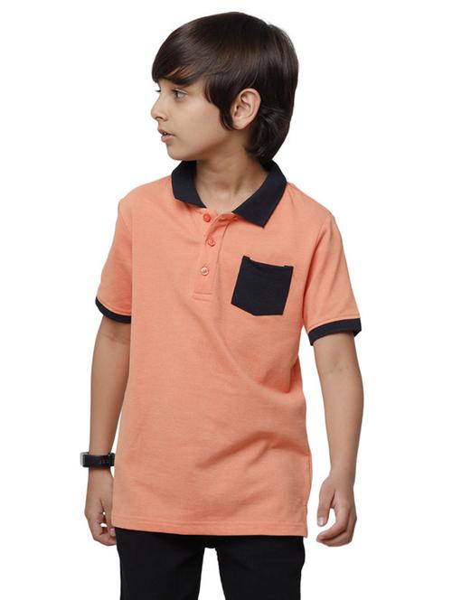 polo neck color block t-shirt - 18218622 - Very Small Image - 1