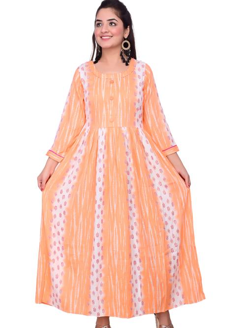 rayon one piece kurti  - 18218749 - Very Small Image - 1