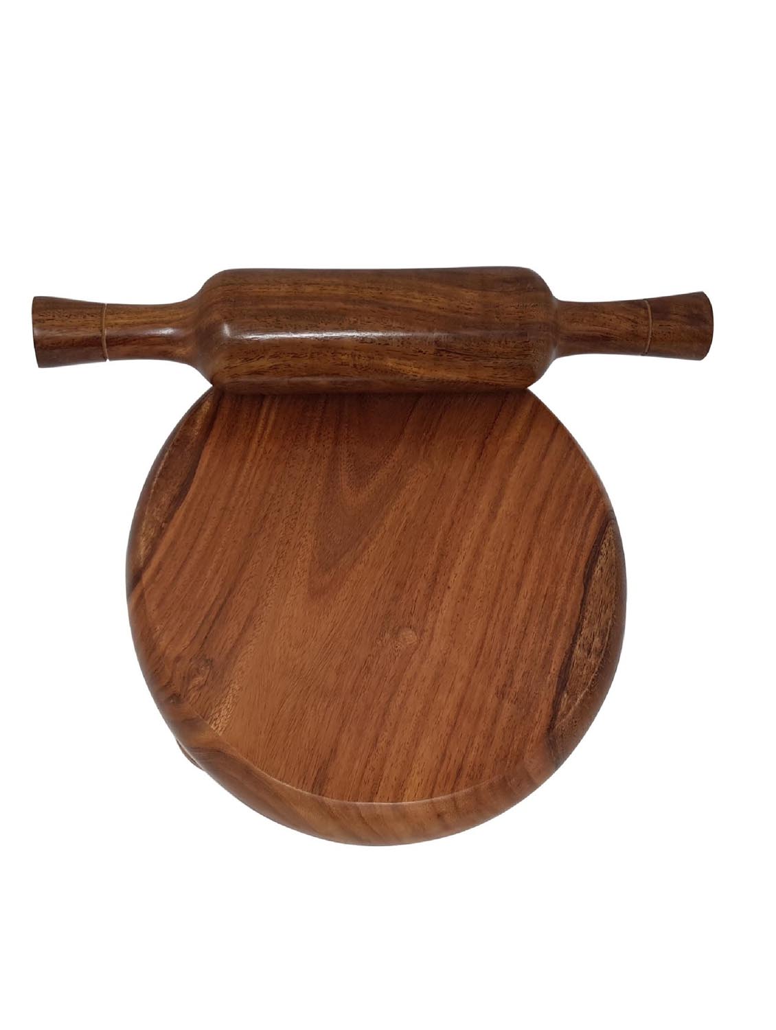 buzykart® wooden chakla belan rolling pin kitchen utensils (brown) with free face massager - 18219313 - Zoom Image - 2