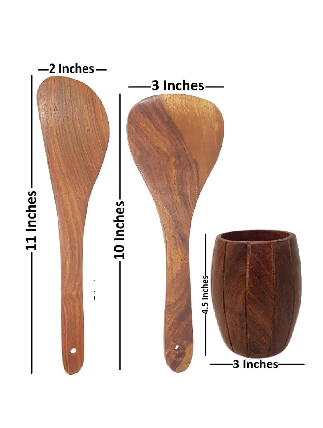 buzykart® wooden six spatula set with spatula stand - 18219331 - Standard Image - 4