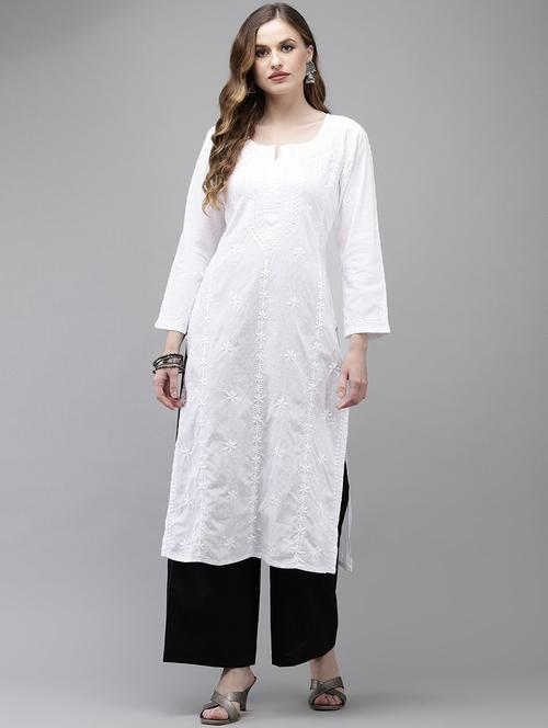 women's straight kurta - 18219623 - Very Small Image - 1