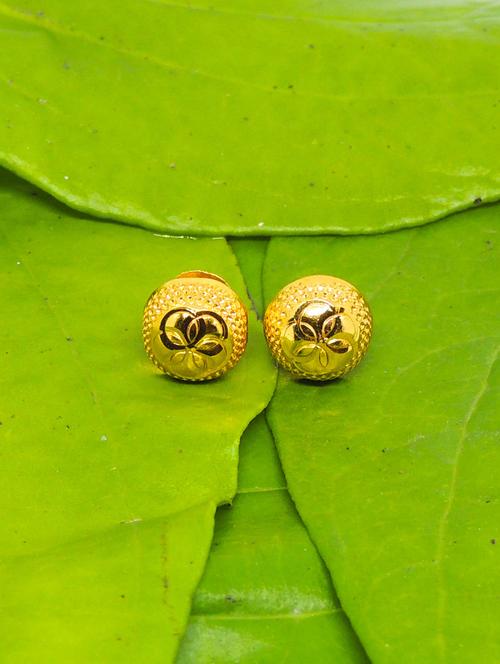 gold brass studs earring - 18220669 - Very Small Image - 1