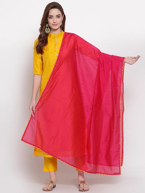 pink chanderi dupatta - 18220925 - Very Small Image - 1