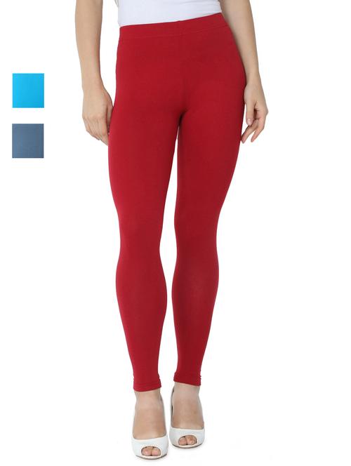 set of 3 solid leggings - 18222667 - Very Small Image - 1