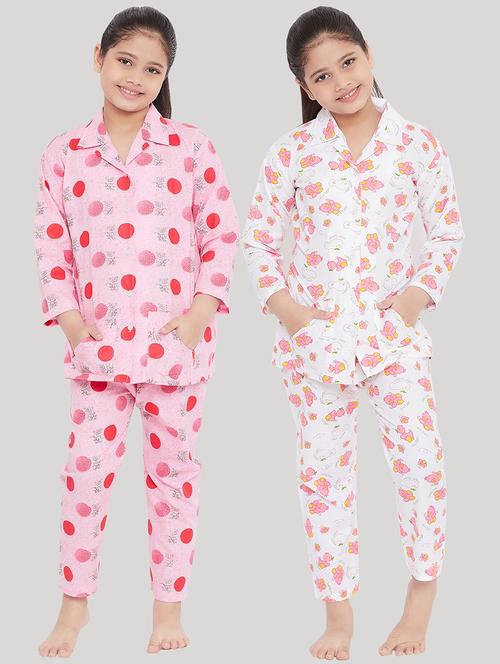 pack of 2 printed nightwear pajama set  - 18223594 - Very Small Image - 1