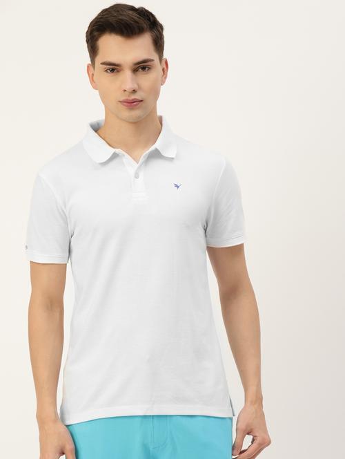 white solid polo t-shirt - 18223849 - Very Small Image - 1