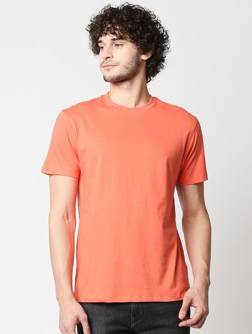peach chest-printed t-shirt - 18224511 - Very Small Image - 1
