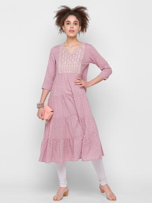 printed tiered kurta  - 18224596 - Very Small Image - 1
