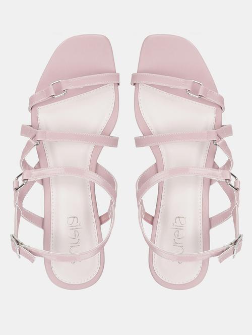 pink pu ethnic sandals - 18224827 - Very Small Image - 1