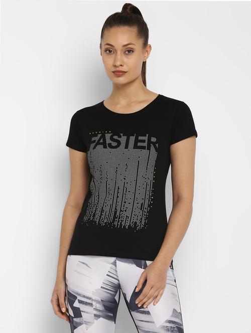 women's front print round neck t-shirt - 18226513 - Very Small Image - 1
