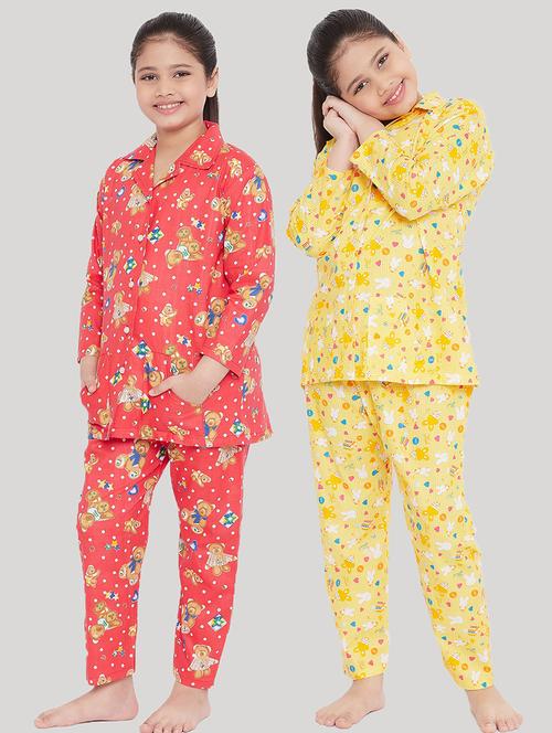 set of 2 printed nightwear pajama set  - 18226675 - Very Small Image - 1